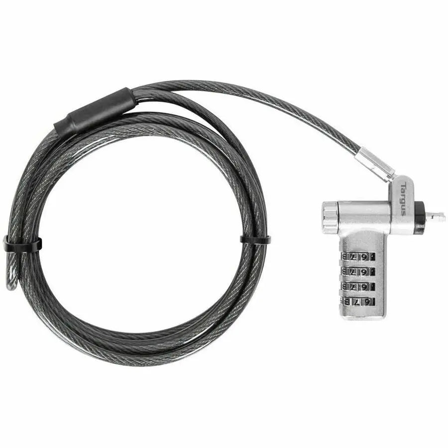 TARGUS Targus DEFCON Ultimate Universal Resettable Combination Lock - Preset - 4-digit - Silver - Galvanized Steel - 6.50 ft - For Monitor, Docking Station, Notebook - ASP96RGLX