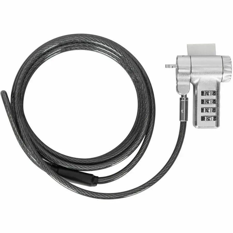TARGUS Targus DEFCON Ultimate Universal Serialized Combination Lock - Resettable - 4-digit - Silver - Galvanized Steel - 6.50 ft - For Docking Station, Monitor, Notebook