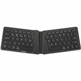 TARGUS Targus Ergonomic Foldable Bluetooth Antimicrobial Keyboard - Wireless Connectivity - Bluetooth/RF - 2.40 GHz - English (US) - QWERTY Layout - iPad, iPhone, Desktop Computer, MAC - PC, Mac - Black - AKF003US