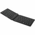 TARGUS Targus Ergonomic Foldable Bluetooth Antimicrobial Keyboard - Wireless Connectivity - Bluetooth/RF - 2.40 GHz - English (US) - QWERTY Layout - iPad, iPhone, Desktop Computer, MAC - PC, Mac - Black - AKF003US