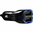 TARGUS Targus iStore Duo Car Charger - 1 Pack - 12 W - 12 V DC Input - 5 V/2.40 A Output - Black - APD503CAI