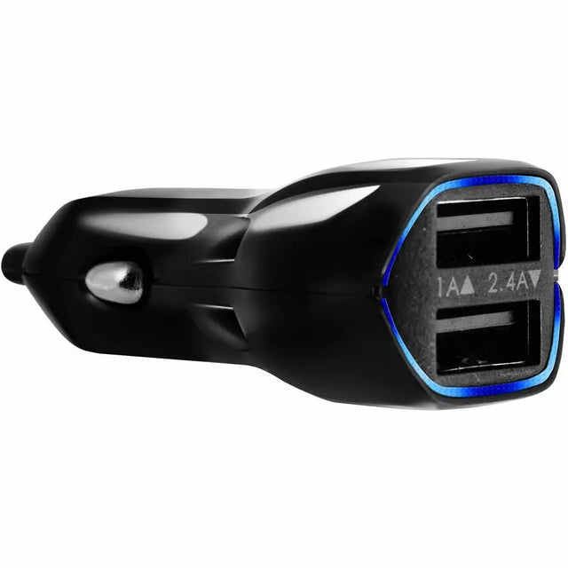 TARGUS Targus iStore Duo Car Charger - 1 Pack - 12 W - 12 V DC Input - 5 V/2.40 A Output - Black - APD503CAI