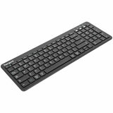 TARGUS Targus Midsize Multi-Device Bluetooth Antimicrobial Keyboard - Wireless Connectivity - Bluetooth - English (US) - QWERTY Layout - PC, Mac - AAA Battery Size Supported - Black - AKB863US