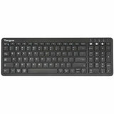 TARGUS Targus Midsize Multi-Device Bluetooth Antimicrobial Keyboard - Wireless Connectivity - Bluetooth - English (US) - QWERTY Layout - PC, Mac - AAA Battery Size Supported - Black - AKB863US