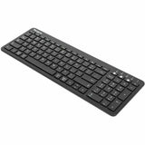 TARGUS Targus Midsize Multi-Device Bluetooth Antimicrobial Keyboard - Wireless Connectivity - Bluetooth - English (US) - QWERTY Layout - PC, Mac - AAA Battery Size Supported - Black - AKB863US
