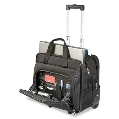TARGUS TARGUS Rolling Laptop Case, 1200D Polyester, Fits Devices Up to 16", Polyester, 16.5 x 7.5 x 14, Bla - TBR003US