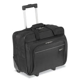 TARGUS TARGUS Rolling Laptop Case, 1200D Polyester, Fits Devices Up to 16", Polyester, 16.5 x 7.5 x 14, Bla - TBR003US