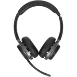 TARGUS Targus Wireless Bluetooth Stereo Headset - Stereo - Mini-phone (3.5mm) - Wired/Wireless - Bluetooth - On-ear - Binaural - Noise Cancelling Microphone - Noise Canceling - Black - AEH104TT
