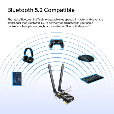 TP-LINK Bridge / Router TP-Link Archer AX3000 Wi-Fi 6 Bluetooth 5.2 PCIe Adapter - ARCHER TX55E