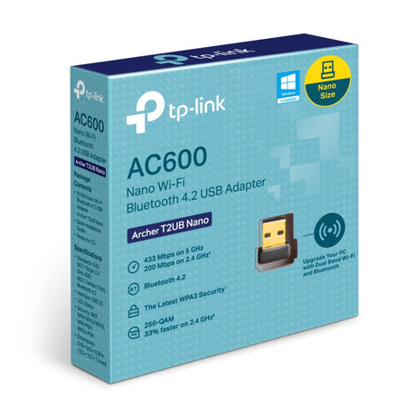 TP-LINK Network Device TP-Link AC600 Nano Dual Band Wi-Fi Bluetooth 4.2 USB Adapter - ARCHER T2UB NANO
