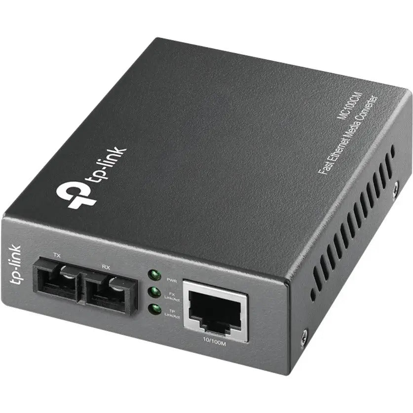 TP-LINK MC100CM - Fast Ethernet SFP to RJ45 Fiber Media Converter - Fiber to Ethernet Converter - 10/100Mbps RJ45 Port to 100Base-FX Multi-Mode Fiber - MC100CM TP-LINK