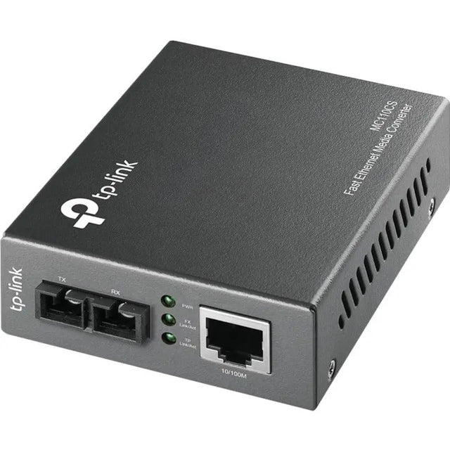 TP-LINK TP-LINK MC110CS - Fast Ethernet SFP to RJ45 Fiber Media Converter - Fiber to Ethernet Converter - 10/100Mbps RJ45 Port to 100Base-FX Single-Mode Fiber - MC110CS