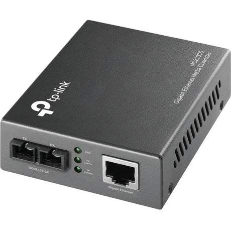 TP-LINK TP-LINK MC210CS - Gigabit SFP to RJ45 Fiber Media Converter - Fiber to Ethernet Converter - Grey - 10/100/1000Mbps RJ45 Port to 1000Base-LX Single-Mode Fiber - MC210CS