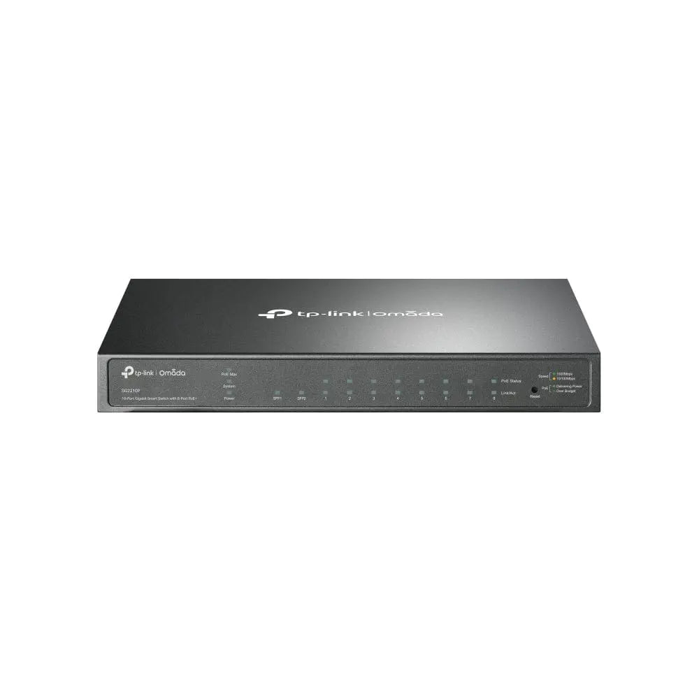 TP-LINK TP-Link Omada 10-Port Gigabit Smart Switch with 8-Port PoE+ - SG2210P