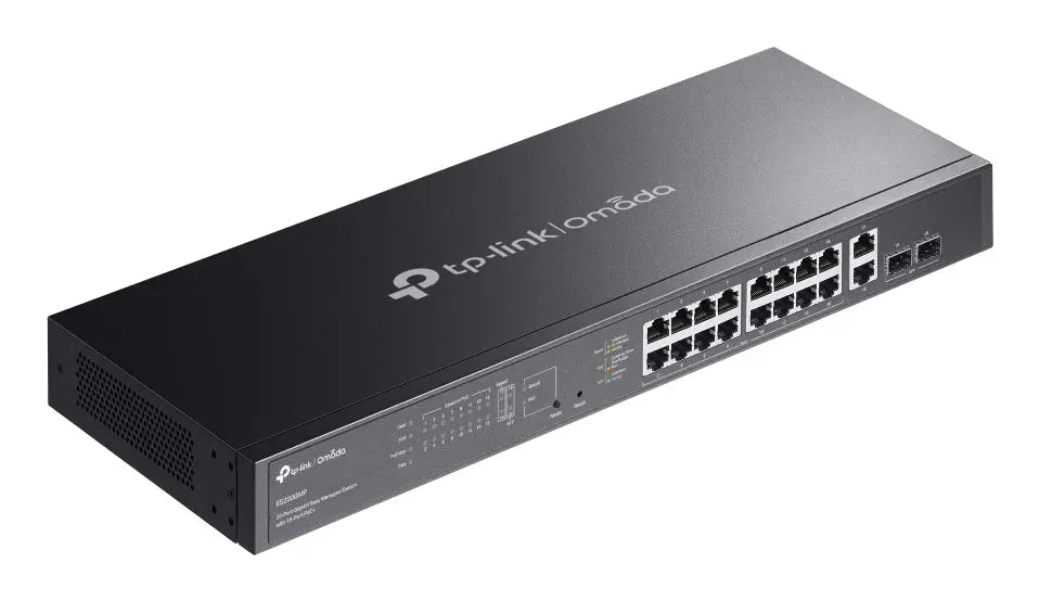 TP-LINK TP-Link Omada ES220GMP network switch Managed L2 Gigabit Ethernet (10/100/1000) Power over Ethernet (PoE) Black - ES220GMP