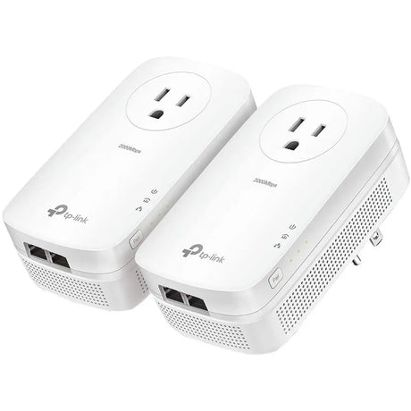 TP-LINK TP-Link TL-PA9020P KIT - AV2000 2-Port Gigabit Passthrough Powerline Starter Kit - Ethernet Over Power - Plug&Play - Power Saving - 2x2 MIMO - Noise Filtering - Extra Power Socket for other Devices -  - TL-PA9020P KIT