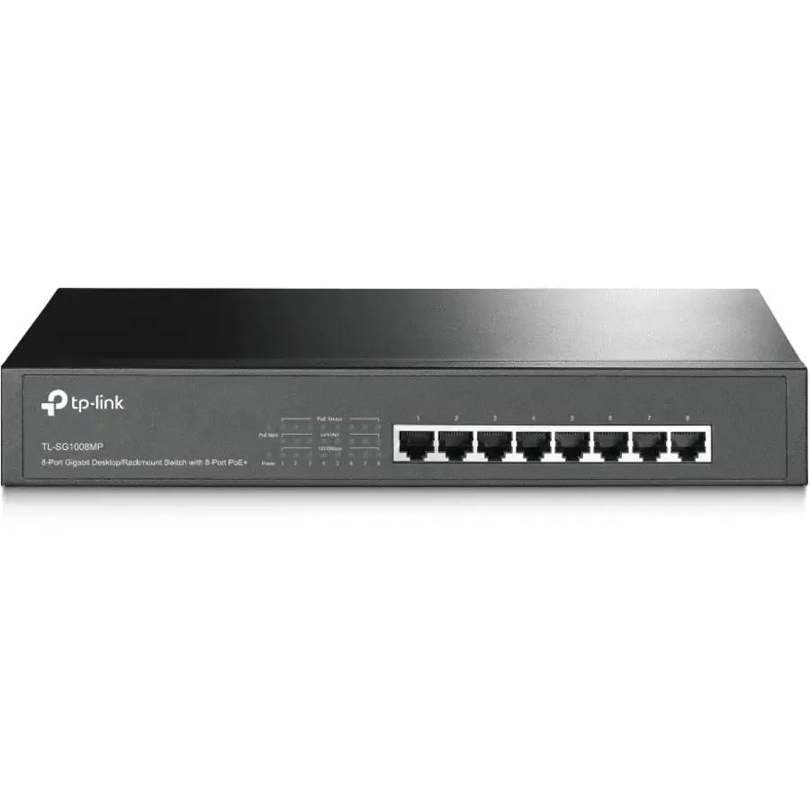 TP-LINK TP-Link TL-SG1008MP - 8-Port Gigabit PoE Switch - Limited Lifetime Protection - 8 PoE+ Ports @153W - Rackmount - Plug & Play - Sturdy Metal - Shielded Ports - Overload Protection w/ Port Priority - TL-SG1008MP