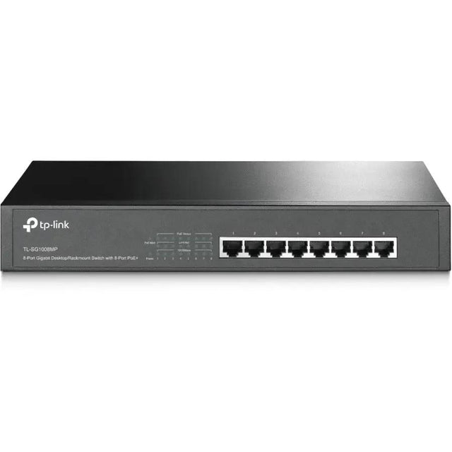 TP-LINK TP-Link TL-SG1008MP - 8-Port Gigabit PoE Switch - Limited Lifetime Protection - 8 PoE+ Ports @153W - Rackmount - Plug & Play - Sturdy Metal - Shielded Ports - Overload Protection w/ Port Priority - TL-SG1008MP