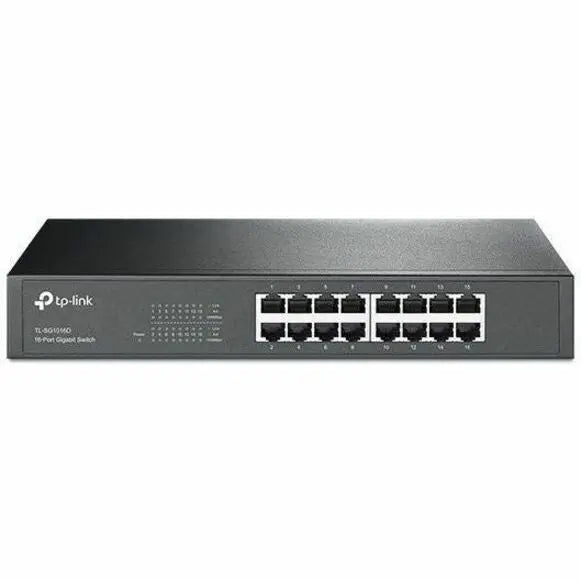 TP-LINK TP-LINK TL-SG1016D 10/100/1000Mbps 16-Port Gigabit 13-inch Rackmountable Switch, 32Gbps Capacity - 16 Ports - 16 x RJ-45 - 10/100/1000Base-T - TL-SG1016D