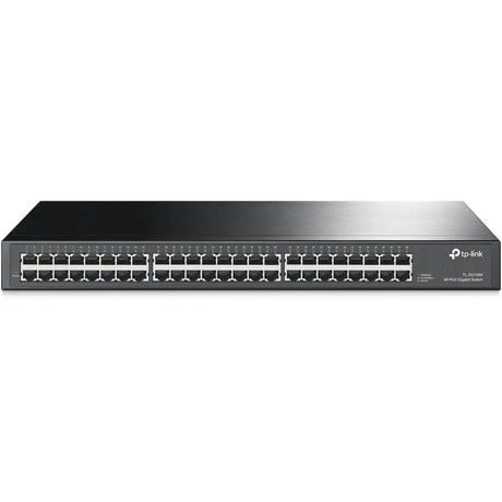 TP-LINK TP-LINK TL-SG1048 - 48-Port Gigabit Ethernet Switch - Limited Lifetime Protection - Plug and Play - Sturdy Metal w/ Shielded Ports - Rackmount - Fanless - Traffic Optimization - Unmanaged - Black - TL-SG1048