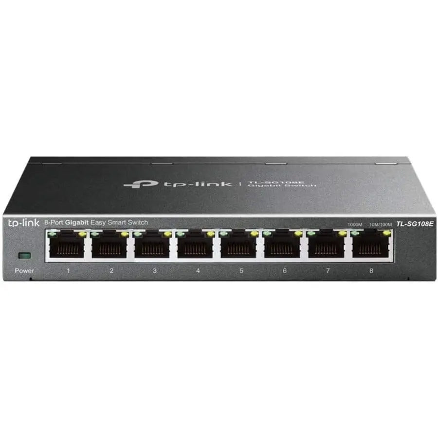 TP-LINK TP-LINK TL-SG108E - 8-Port Gigabit Easy Smart Switch - Limited Lifetime Protection - Plug & Play - Desktop/Wall-Mount - Sturdy Metal w/ Shielded Ports - Support QoS, Vlan, IGMP and LAG - TL-SG108E