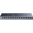 TP-LINK TP-Link TL-SG116 - 16-Port Gigabit Ethernet Network Switch - Limited Lifetime Protection - Desktop/ Wall-Mount, Fanless - Sturdy Metal w/ Shielded Ports - Traffic Optimization - Unmanaged - Black - TL-SG116