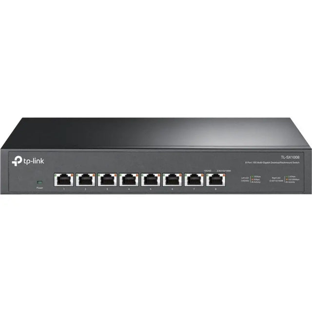 TP-LINK TP-Link TL-SX1008 - 8 Port 10G/Multi-Gig Unmanaged Ethernet Switch - Limited Lifetime Protection - Desktop/Rackmount - Plug & Play - Sturdy Metal Casing - Speed Auto-Negotiation - TL-SX1008