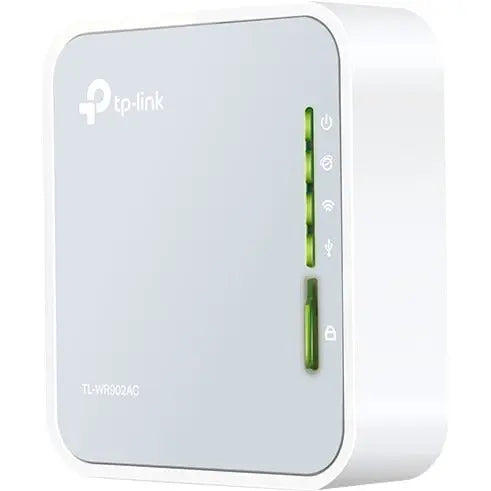 TP-LINK TP-Link TL-WR902AC - AC750 Wireless Portable Nano Travel Router - Dual Band WiFi - Support Multiple Modes - WiFi Router/Hotspot/Bridge/Range Extender/Access Point/Client Modes - 1 USB 2.0 Port - TL-WR902AC
