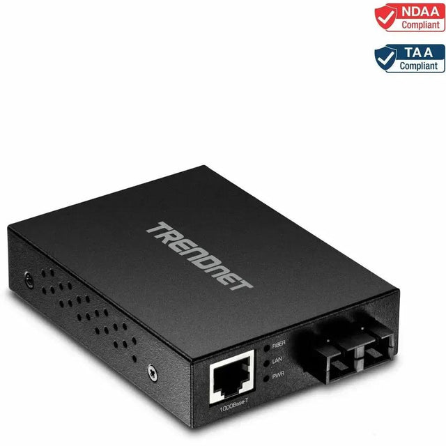TRENDNET TRENDnet 1000Base-T to 1000Base-SX Multi-Mode SC Fiber Converter; Up to 550m (1800 ft.); 2 Gbps Switching Capacity; TFC-GMSC - 1000Base-T to 1000-SX - TFC-GMSC