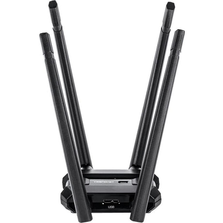 TRENDNET TRENDnet AC1900 High Power Dual Band Wireless USB Adapter, Increase-Extend WiFi Wireless Coverage, Stream 4K HD Video, Windows-Mac OS Compatible, USB 3.0 to USB Type A, Black, TEW-809UB - AC1900 High ...  - TEW-809UB