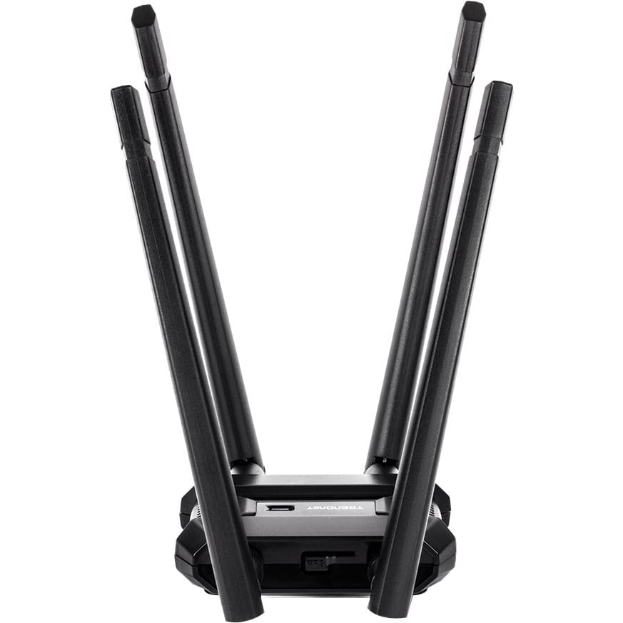 TRENDNET TRENDnet AC1900 High Power Dual Band Wireless USB Adapter, Increase-Extend WiFi Wireless Coverage, Stream 4K HD Video, Windows-Mac OS Compatible, USB 3.0 to USB Type A, Black, TEW-809UB - AC1900 High ...  - TEW-809UB