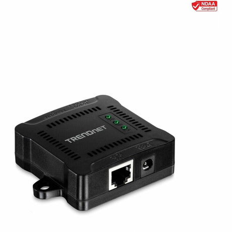 TRENDNET TRENDnet Gigabit PoE Splitter, 1 x Gigabit PoE Input Port, 1 x Gigabit Output Port, Up to 100m (328 ft), Supports 5V, 9V, 12V Devices, 802.3af PoE Compatible, PoE Powered, Black, TPE-104GS - Gigabit P...  - TPE-104GS