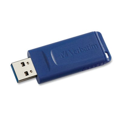 VERBATIM Digital Media Classic USB 2.0 Flash Drive, 16 GB, Blue, 5/Pack - 99810