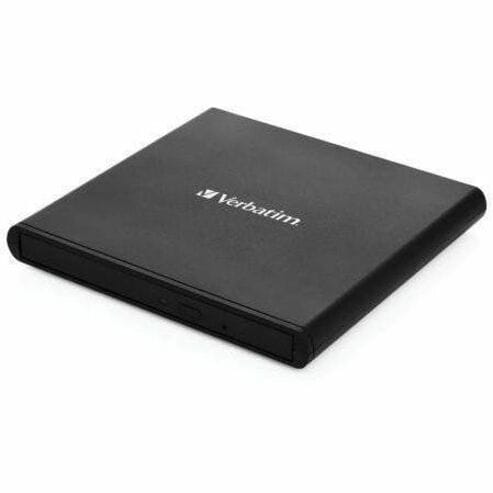 VERBATIM External Slimline CD/DVD Writer - DVD±R/±RW Support/24x CD Rewrite/8x DVD Rewrite - Double-layer Media Supported - USB 2.0 - Slimline - 98938