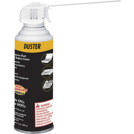 VERBATIM Fellowes Pressurized Duster - For Keyboard - 10 fl oz - Ozone-safe, Non-flammable, Moisture-free, Oil-free, Residue-free, CFC-free, HFC-free - 1 Each - White - 99790