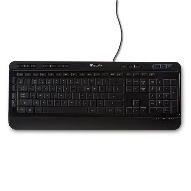 VERBATIM Keyboards Verbatim Illuminated Wired Keyboard - 99789