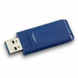 VERBATIM Verbatim 128GB USB Flash Drive - Blue - 128 GB - Blue - 1 Pack - Retractable, Capless - 98659
