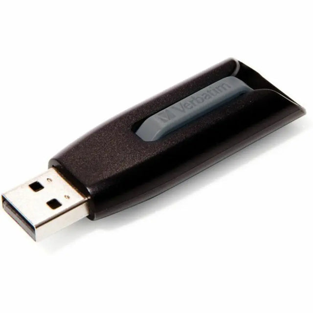 VERBATIM Verbatim 256GB Store 'n' Go&reg; V3 USB 3.2 Gen 1 Flash Drive - Gray - 256GB - Gray - 1pk - 49168