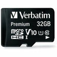 VERBATIM Verbatim 32GB Premium microSDHC Memory Card with Adapter, UHS-I Class 10 - Class 10 - 80MBps Read - 80MBps Write1 Pack - 44083