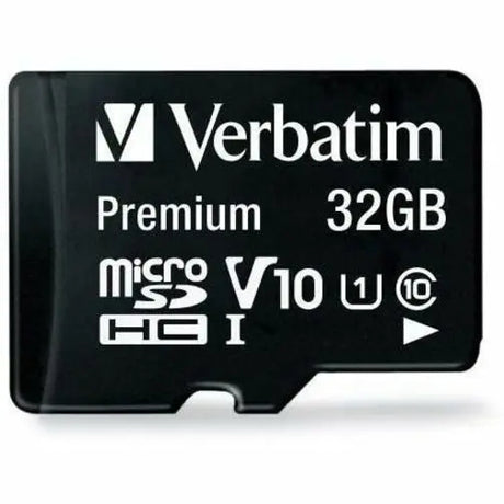 VERBATIM Verbatim 32GB Premium microSDHC Memory Card with Adapter, UHS-I Class 10 - Class 10 - 80MBps Read - 80MBps Write1 Pack - 44083