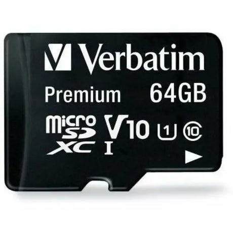 VERBATIM Verbatim 64GB Premium microSDXC Memory Card with Adapter, UHS-I Class 10 - UHS-1/Class 10 - 1pk - 44084