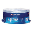 VERBATIM VERBATIM BD-R Blu-Ray Disc, 25 GB, 16x, White, 25/Pack - 97457