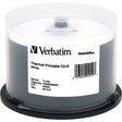 VERBATIM Verbatim CD-R 700MB 52X DataLifePlus White Thermal Printable - 50pk Spindle - Printable - Thermal Printable - 94949