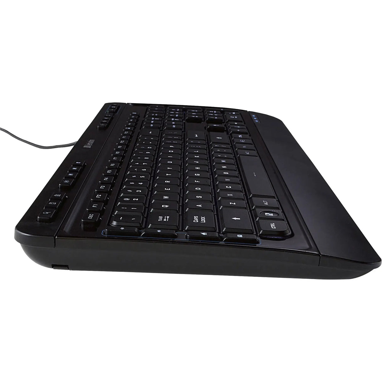 Verbatim Illuminated Wired Keyboard - Cable Connectivity - USB Type A Interface Media Player Hot Key(s) - Windows, Mac OS, Linux - Black - 99789 VERBATIM