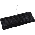 Verbatim Illuminated Wired Keyboard - Cable Connectivity - USB Type A Interface Media Player Hot Key(s) - Windows, Mac OS, Linux - Black - 99789 VERBATIM