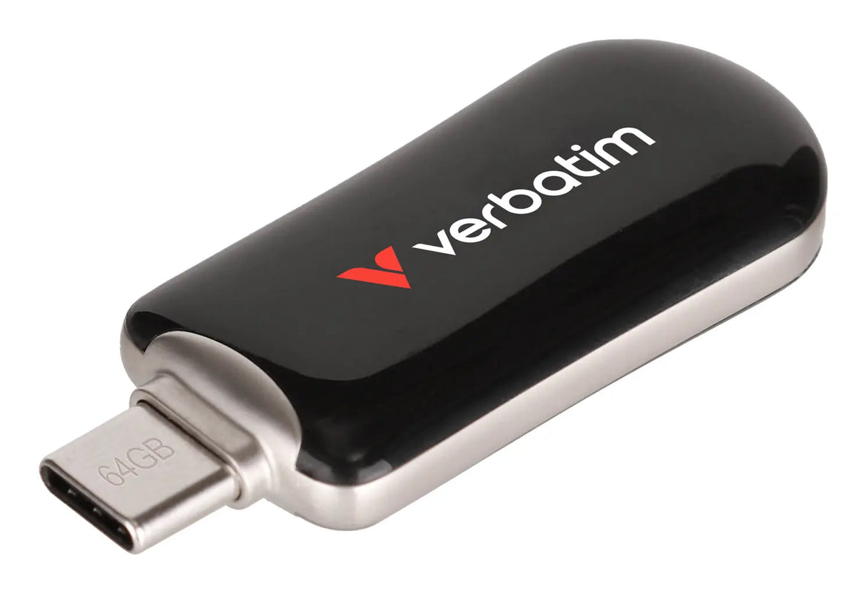 VERBATIM Verbatim Plectra USB-C Flash Drive Black 64GB - 30224