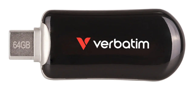 VERBATIM Verbatim Plectra USB-C Flash Drive Black 64GB - 30224