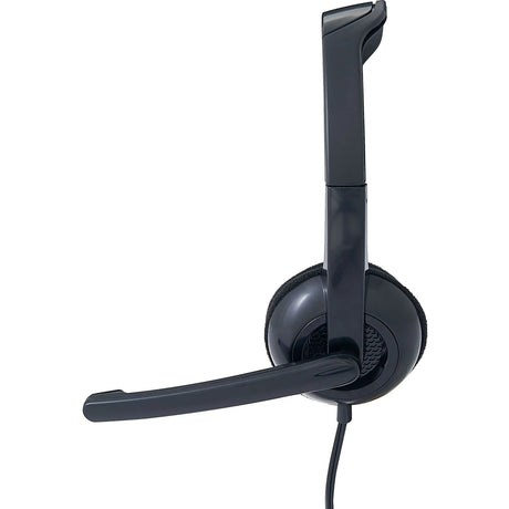 Verbatim Stereo Headset with Microphone - Stereo - Mini-phone (3.5mm) - Wired - 32 Ohm - 20 Hz - 20 kHz - Over-the-head - Binaural - Circumaural - 5.74 ft Cable - Omni-directional Microphone - 70721 VERBATIM