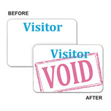 VERBATIM VERBATIM Time's Up! Self-Expiring Visitor Badges, One-Day Badge, 3 x 2, White, 100/Box - 97005