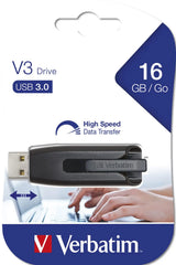 VERBATIM Verbatim V3 - USB 3.0 Drive 16 GB - Black - 49172